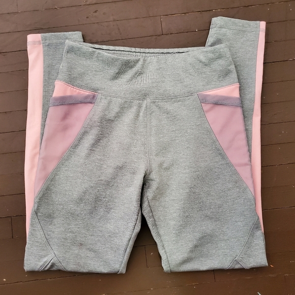 Justice Kids Grey & Pink Leggings Size Small. - Picture 3 of 8